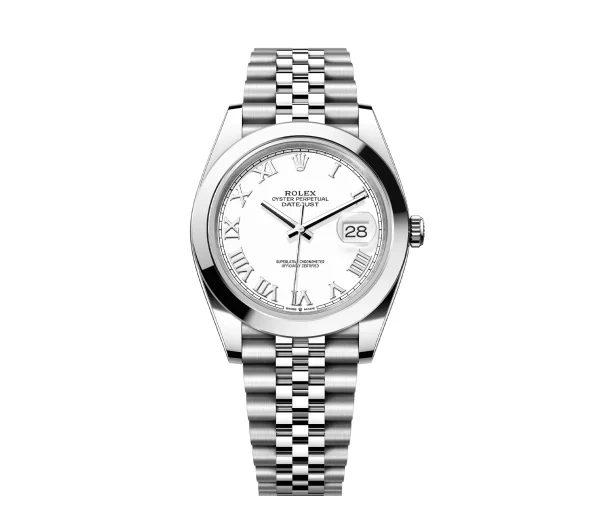 Rolex Datejust 41mm White Silver Jubilee